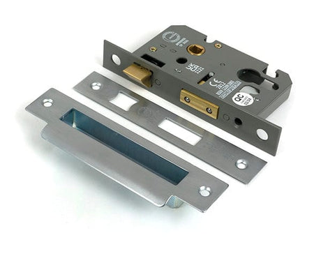 From The Anvil Locks & Latches Satin Chrome / DIN Euro Sash Lock / 2.5" / 65mm From The Anvil - Satin Chrome 2.5" Euro Profile Sash Lock