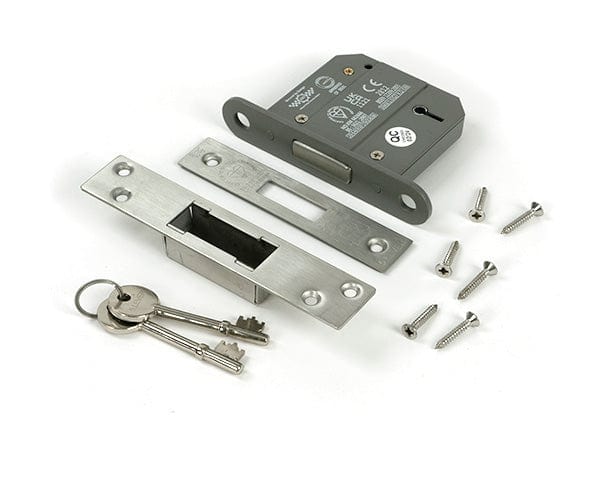 From The Anvil Locks & Latches Satin Chrome / 5 Lever Deadlocks / 3" / 76mm From The Anvil - Satin Chrome 3" 5 Lever BS Dead Lock KA