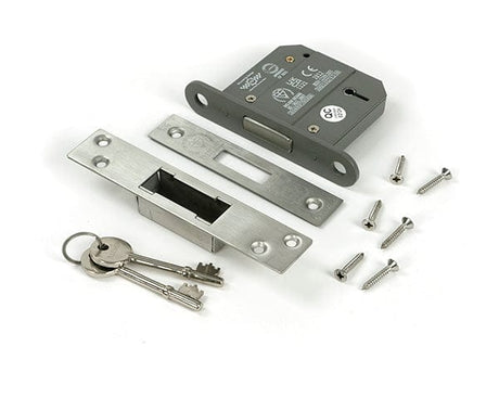 From The Anvil Locks & Latches Satin Chrome / 5 Lever Deadlocks / 3" / 76mm From The Anvil - Satin Chrome 3" 5 Lever BS Dead Lock KA
