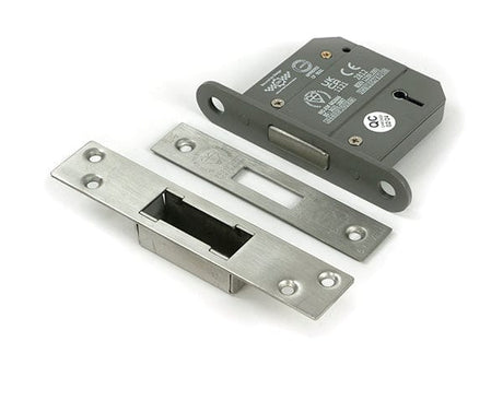 From The Anvil Locks & Latches Satin Chrome / 5 Lever Deadlocks / 3" / 76mm From The Anvil - Satin Chrome 3" 5 Lever BS Dead Lock KA