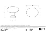 From The Anvil Cabinet Hardware Satin Chrome / Cabinet Knobs / 38mm Dia. From The Anvil - Satin Chrome Moore Cabinet Knob - 38mm