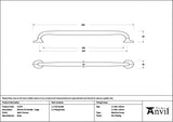 From The Anvil Cabinet Hardware Satin Chrome / Cabinet Pull Handles / Large From The Anvil - Satin Chrome Moore Pull Handle - Large
