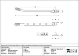From The Anvil Window Furniture Satin Marine SS (316) / 10"/250mm From The Anvil - Satin Marine SS (316) 10" Reeded Stay