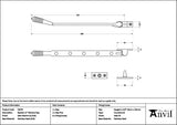 From The Anvil Window Furniture Satin Marine SS (316) / 12"/300mm From The Anvil - Satin Marine SS (316) 12" Reeded Stay