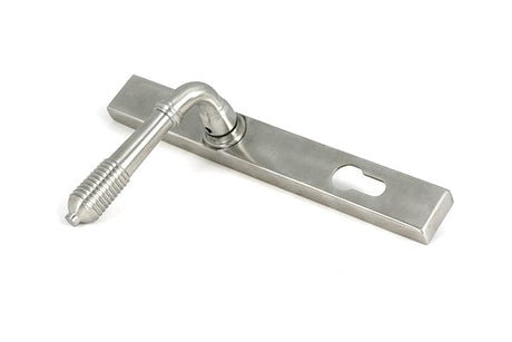From The Anvil Door Furniture Satin Marine SS (316) / Multi Point Lock Set / 92mm c/c From The Anvil - Satin Marine SS (316) Reeded Slimline Lever Espag. Lock Set