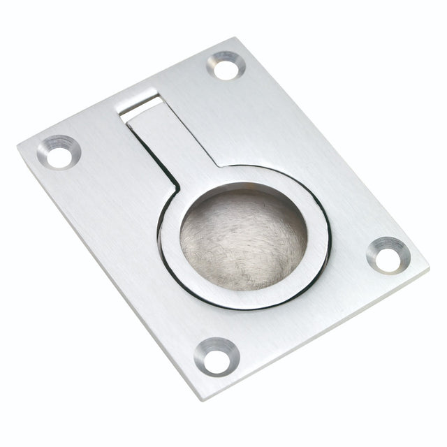 High quality image of Carlisle Brass - Flush Ring Pull - Satin Chrome | Sku. frp50sc | Trade Door Handles.