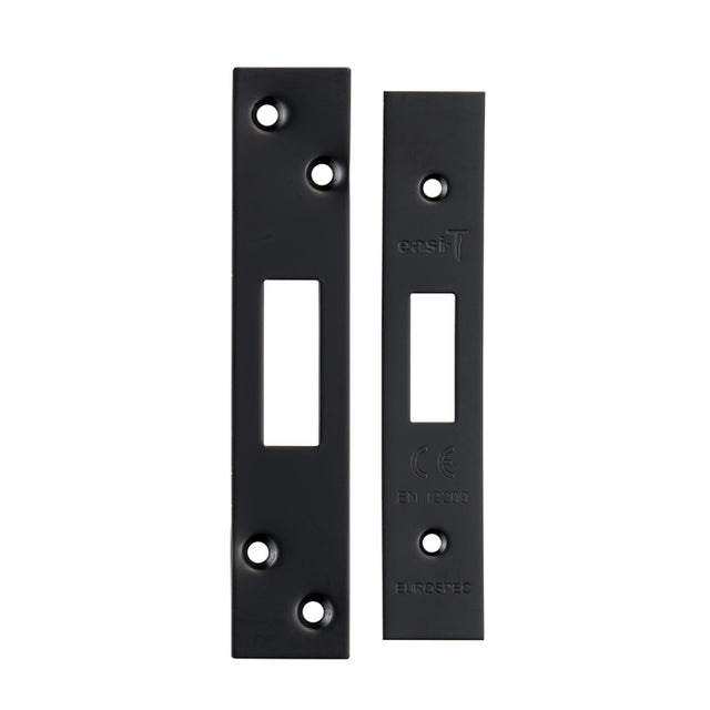 High quality image of Eurospec - Architectural Deadlock Forend & Strike Pack - Matt Black | Sku. fsf5007mb | Trade Door Handles.