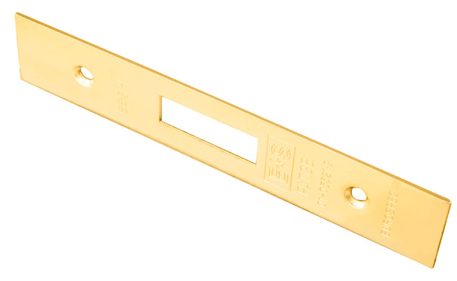 High quality image of Eurospec - Easi T Forend Strikes & Fixing Pack Deadlocks-PVD-Square Forend - PVD | Sku. fsf5007pvd | Trade Door Handles.