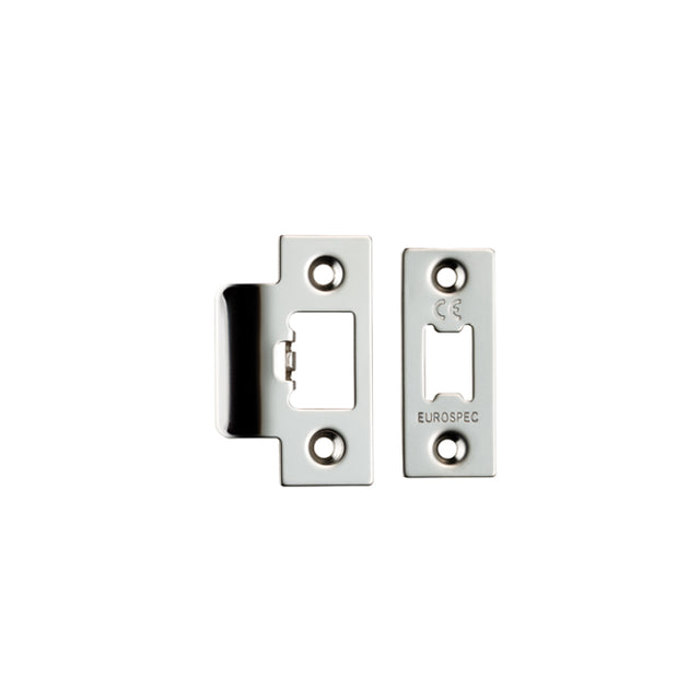 High quality image of Eurospec - Forend Strike & Fixing Pack To Suit Heavy Duty Tubular Latch-Bright S | Sku. fsf5009bss | Trade Door Handles.
