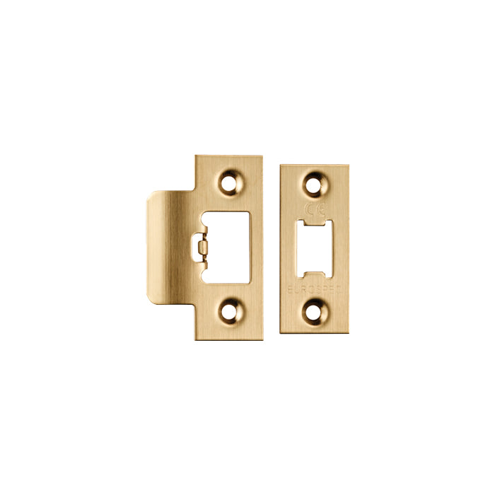 High quality image of Eurospec - Tls Forend & Strike Pack - Satin Brass | Sku. fsf5009sb | Trade Door Handles.
