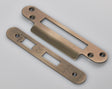 High quality image of Eurospec - Forend Strike & Fixing Pack to suit Architectural Sashlocks (BAS/ESS) - Antique Brass | Sku. fsf5004ab-r | Trade Door Handles.