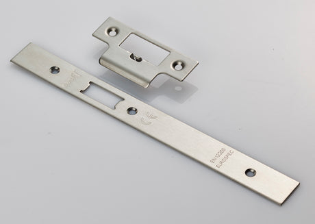 High quality image of Eurospec - Forend Strike & Fixing Pack To Suit Din Latch (Security) | Sku. fsf5016sss | Trade Door Handles.