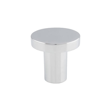 Finger Tip Design Cabinet Hardware Polished Chrome / Cabinet Knobs / 26mm Dia. FTD - Circular Cupboard Knob Polished Chrome 26mm
