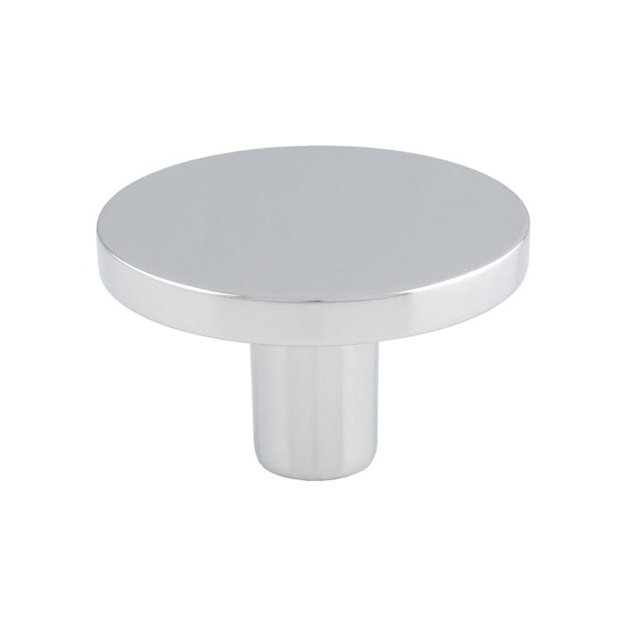 Finger Tip Design Cabinet Hardware Polished Chrome / Cabinet Knobs / 41mm Dia. FTD - Circular Cupboard Knob Polished Chrome 41mm