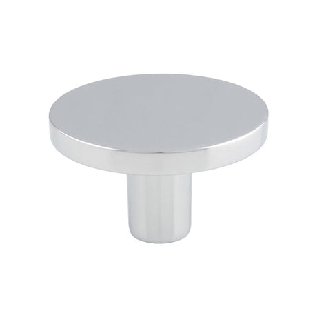 Finger Tip Design Cabinet Hardware Polished Chrome / Cabinet Knobs / 41mm Dia. FTD - Circular Cupboard Knob Polished Chrome 41mm