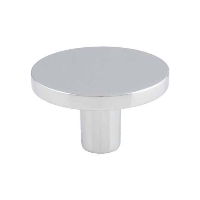 Finger Tip Design Cabinet Hardware Polished Chrome / Cabinet Knobs / 41mm Dia. FTD - Circular Cupboard Knob Polished Chrome 41mm