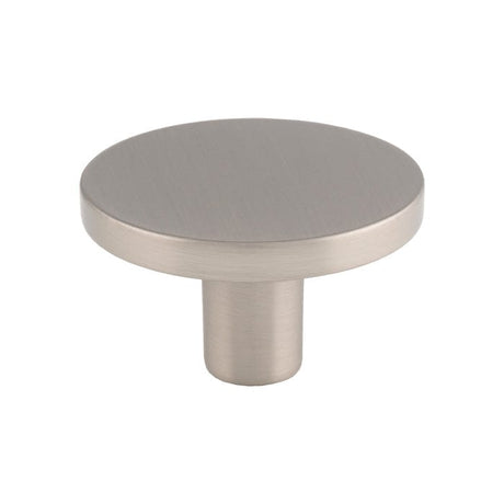 Finger Tip Design Cabinet Hardware Satin Nickel / Cabinet Knobs / 41mm Dia. FTD - Circular Cupboard Knob Satin Nickel 41mm