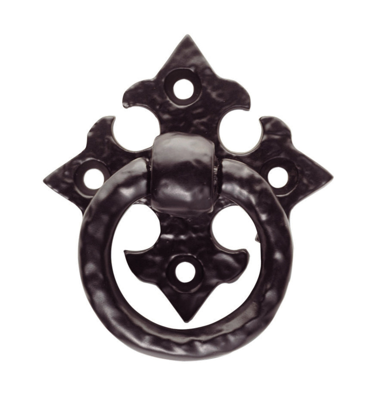 High quality image of FTD - Ring Pull on Gothic Cross Backplate - Black Antique | Sku. ftd1044ba | Trade Door Handles.