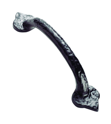 High quality image of FTD - Fleur de Lys Hammered Pull Handle - Black Antique | Sku. ftd1068bba | Trade Door Handles.