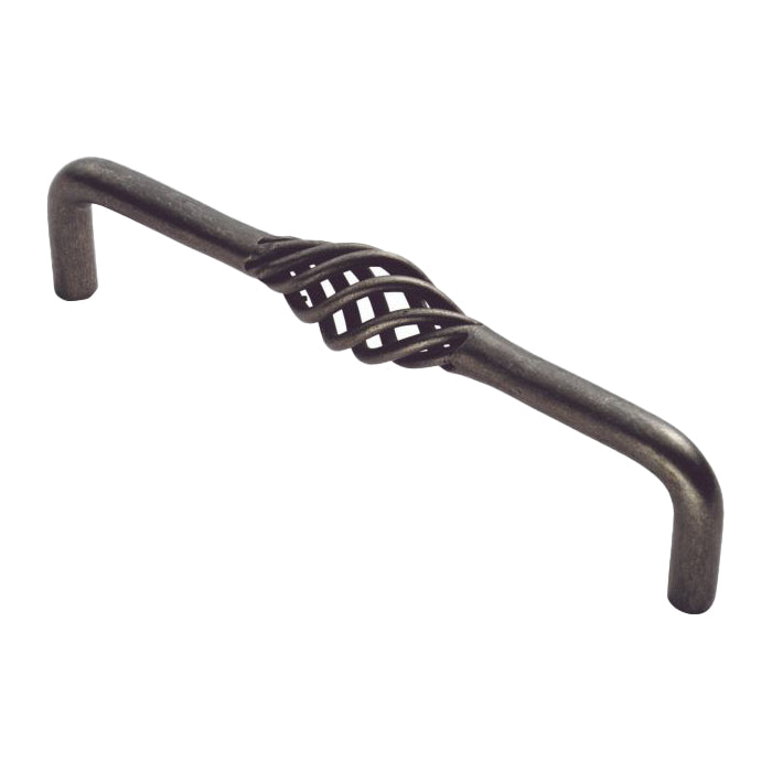 High quality image of FTD - Steel Cage Pull Handle - Antique Steel | Sku. ftd1240aas | Trade Door Handles.