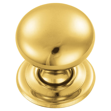 High quality image of FTD - Hollow Victorian Knob 38mm - Polished Brass | Sku. ftd1265c | Trade Door Handles.