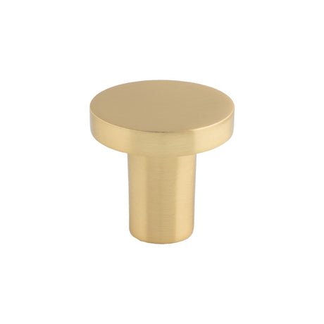 High quality image of FTD - Circular Cupboard Knob Satin Brass 26mm | Sku. ftd348asb | Trade Door Handles.