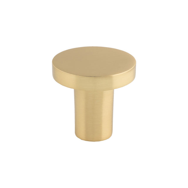 High quality image of FTD - Circular Cupboard Knob Satin Brass 26mm | Sku. ftd348asb | Trade Door Handles.