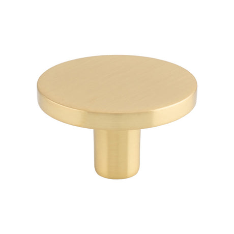 High quality image of FTD - Circular Cupboard Knob Satin Brass 41mm | Sku. ftd348bsb | Trade Door Handles.