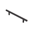 High quality image of FTD - Steel T-Bar Handle 128mm - Matt Black | Sku. ftd445bmb | Trade Door Handles.