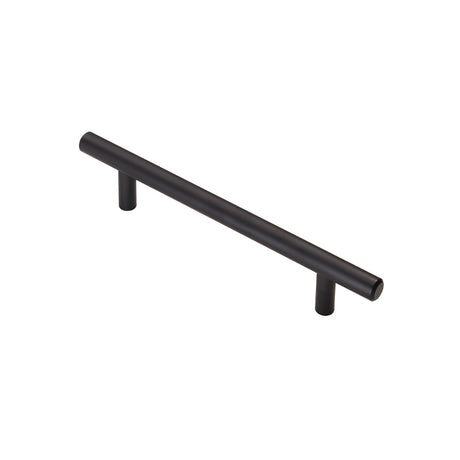 High quality image of FTD - Steel T-Bar Handle 128mm - Matt Black | Sku. ftd445bmb | Trade Door Handles.