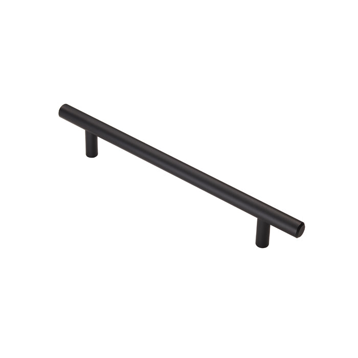 High quality image of FTD - Steel T-Bar Handle 160mm - Matt Black | Sku. ftd445cmb | Trade Door Handles.