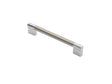 High quality image of FTD - Keyhole Handle 160mm - Satin Nickel/Polished Chrome | Sku. ftd470csncp | Trade Door Handles.