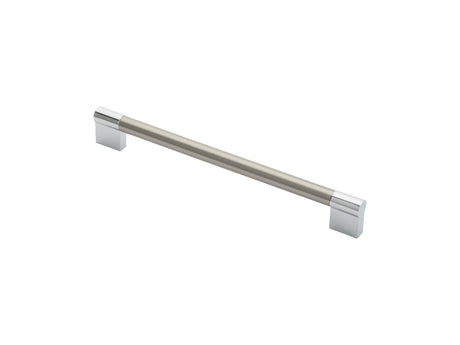 High quality image of FTD - Keyhole Handle 224mm - Satin Nickel/Polished Chrome | Sku. ftd470esncp | Trade Door Handles.