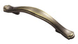 High quality image of FTD - Stepped Edge Bow Handle 76mm - Antique Burnished Brass | Sku. ftd505abb | Trade Door Handles.