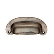 High quality image of FTD - Oval Plate Cup Handle 86mm - Pewter Effect | Sku. ftd5515pe | Trade Door Handles.