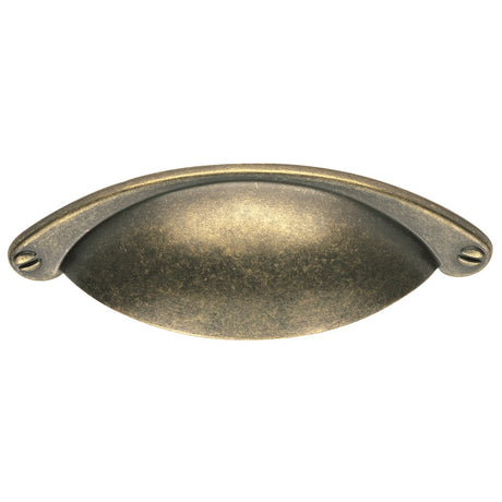 High quality image of FTD - Cup Pattern Handle 64mm - Antique Brass | Sku. ftd555ab | Trade Door Handles.