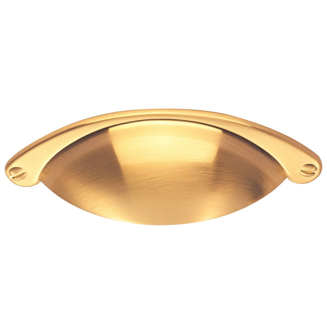 High quality image of FTD - Cup Pattern Handle 64mm - Satin Brass | Sku. ftd555sb | Trade Door Handles.