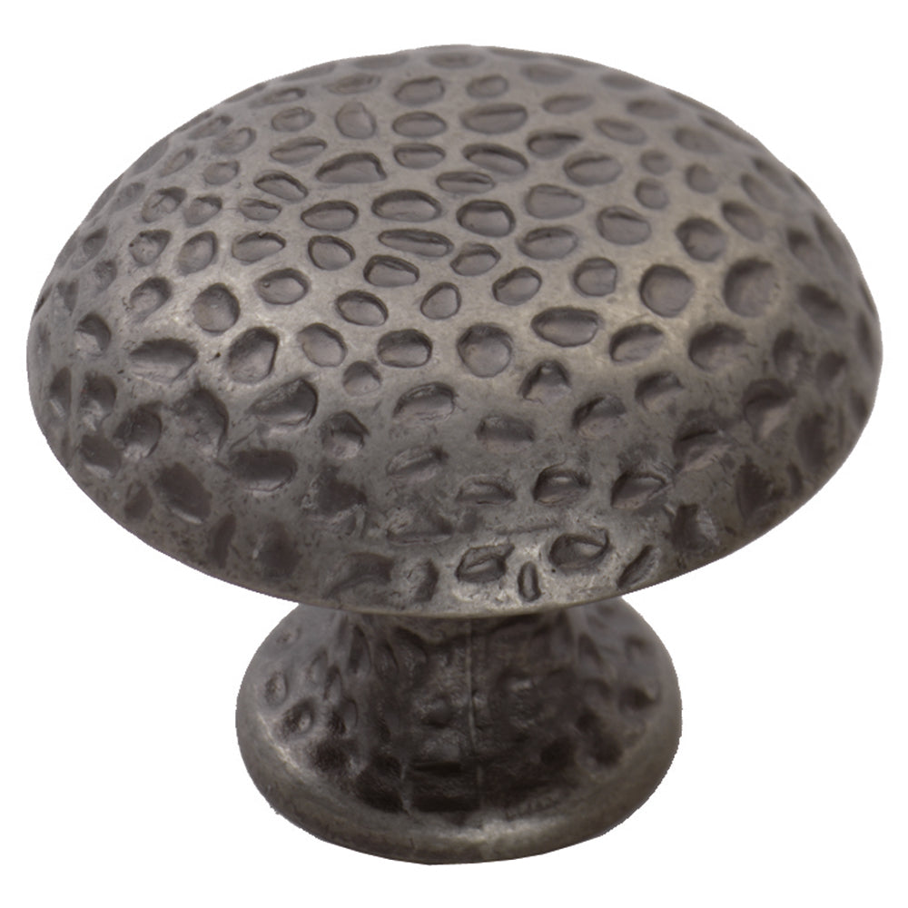 High quality image of FTD - Hammered Finish Knob 38mm - Antique Steel | Sku. ftd585aas | Trade Door Handles.