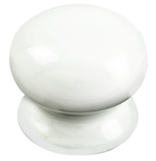 High quality image of FTD - Porcelain Knob 35mm - Porcelain White | Sku. ftd620bpwh | Trade Door Handles.