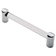 High quality image of FTD - Clear Acrylic Bar Handle 128mm - Acrylic Clear Chrome | Sku. ftd685bacc | Trade Door Handles.