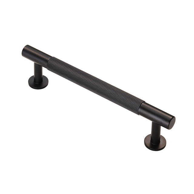 High quality image of FTD - Knurled Pull Handle 128mm c/c - Matt Black | Sku. ftd700bmb | Trade Door Handles.
