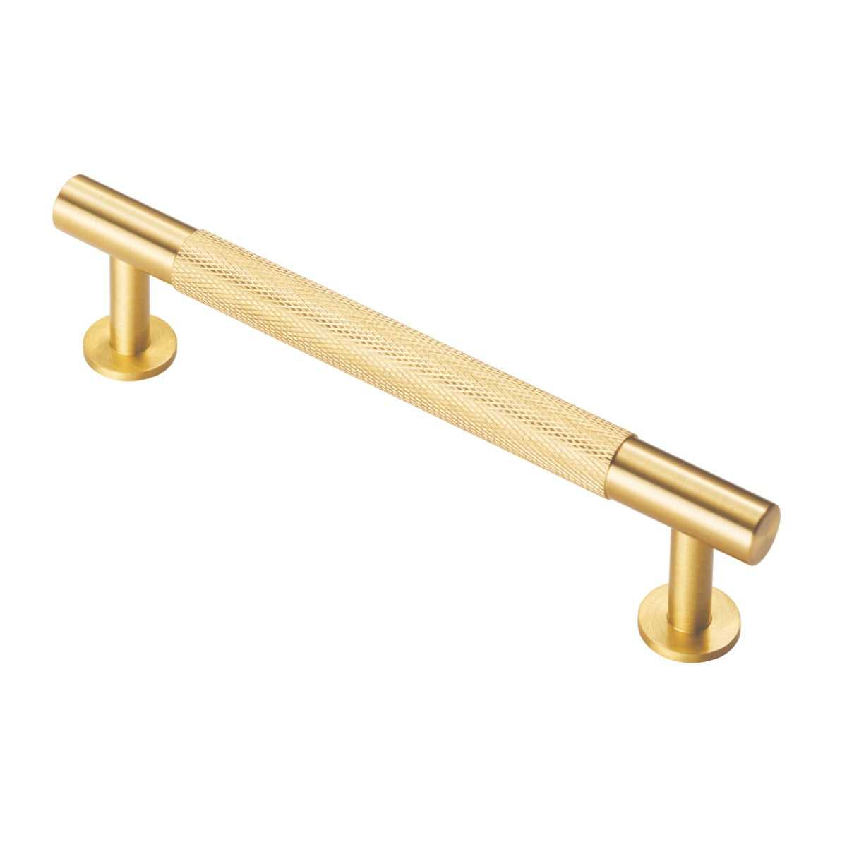 High quality image of FTD - Knurled Pull Handle 128mm c/c - Satin Brass | Sku. ftd700bsb | Trade Door Handles.
