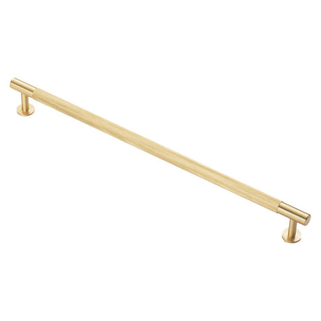 High quality image of FTD - Knurled Pull Handle 320mm c/c - Satin Brass | Sku. ftd700hsb | Trade Door Handles.