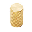 High quality image of FTD - Knurled Knob - Satin Brass | Sku. ftd702sb | Trade Door Handles.