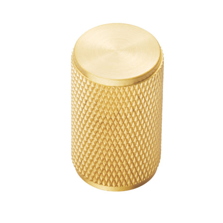 High quality image of FTD - Knurled Knob - Satin Brass | Sku. ftd702sb | Trade Door Handles.