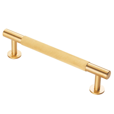 High quality image of Carlisle Brass - Lines Pull Handle 128mm c/c - Satin Brass | Sku. ftd710bsb | Trade Door Handles.