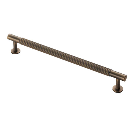 High quality image of Carlisle Brass - Lines Pull Handle 224mm c/c - Antique Brass | Sku. ftd710eab | Trade Door Handles.