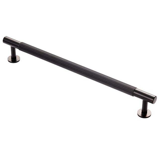 High quality image of Carlisle Brass - Lines Pull Handle 224mm c/c - Matt Black | Sku. ftd710emb | Trade Door Handles.
