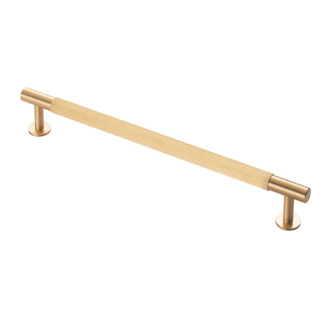 High quality image of Carlisle Brass - Lines Pull Handle 224mm c/c - Satin Brass | Sku. ftd710esb | Trade Door Handles.