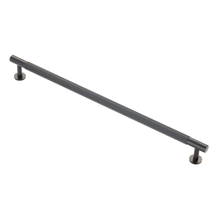 High quality image of Carlisle Brass - Lines Pull Handle 320mm c/c - Matt Black | Sku. ftd710hmb | Trade Door Handles.